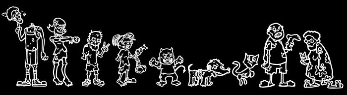 zombie family sticker